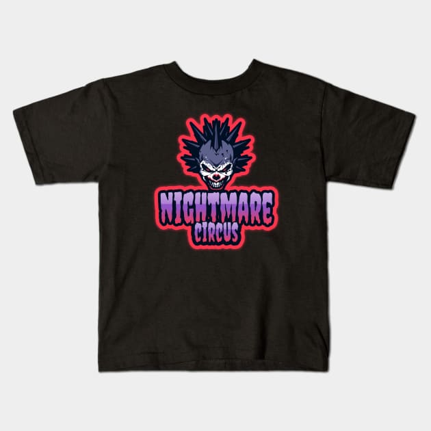 Nightmare Circus Insane Clown Kids T-Shirt by Tip Top Tee's